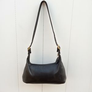 Vintage Coach Legacy Black Leather Shoulder Bag. Shows signs of wear. Se…